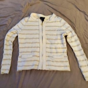 LUCA MILANI zip front sweater sz M